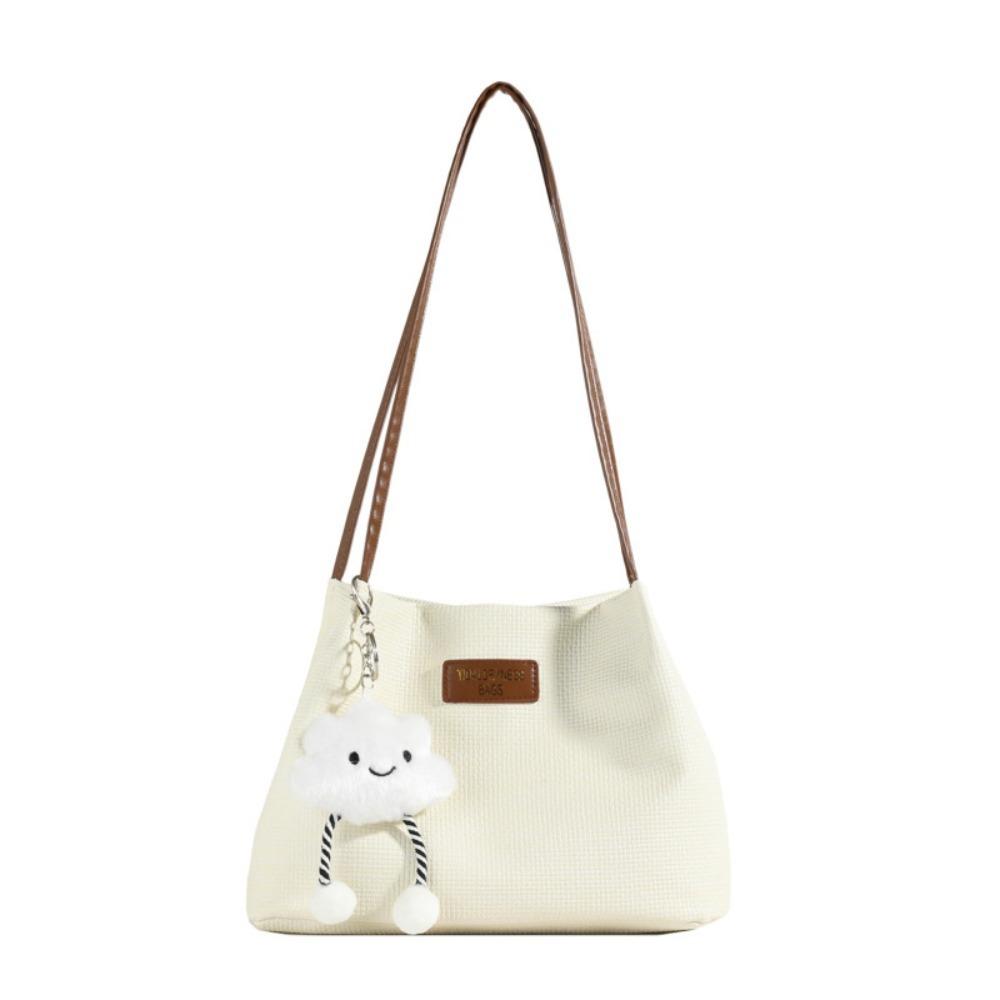 

Женская сумка через плечо в корейском стиле, новый дизайн, однотонная сумка-тоут, милая ПУ сумка под мышкой, для офисного работника коричневый