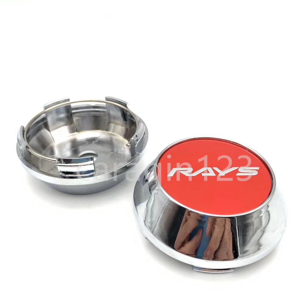 4pcs RAYS 65/60 mm Racing Car Wheel Center Hub Caps Car Emblem Badge Logo Wheel Center Cap label car styling accessories