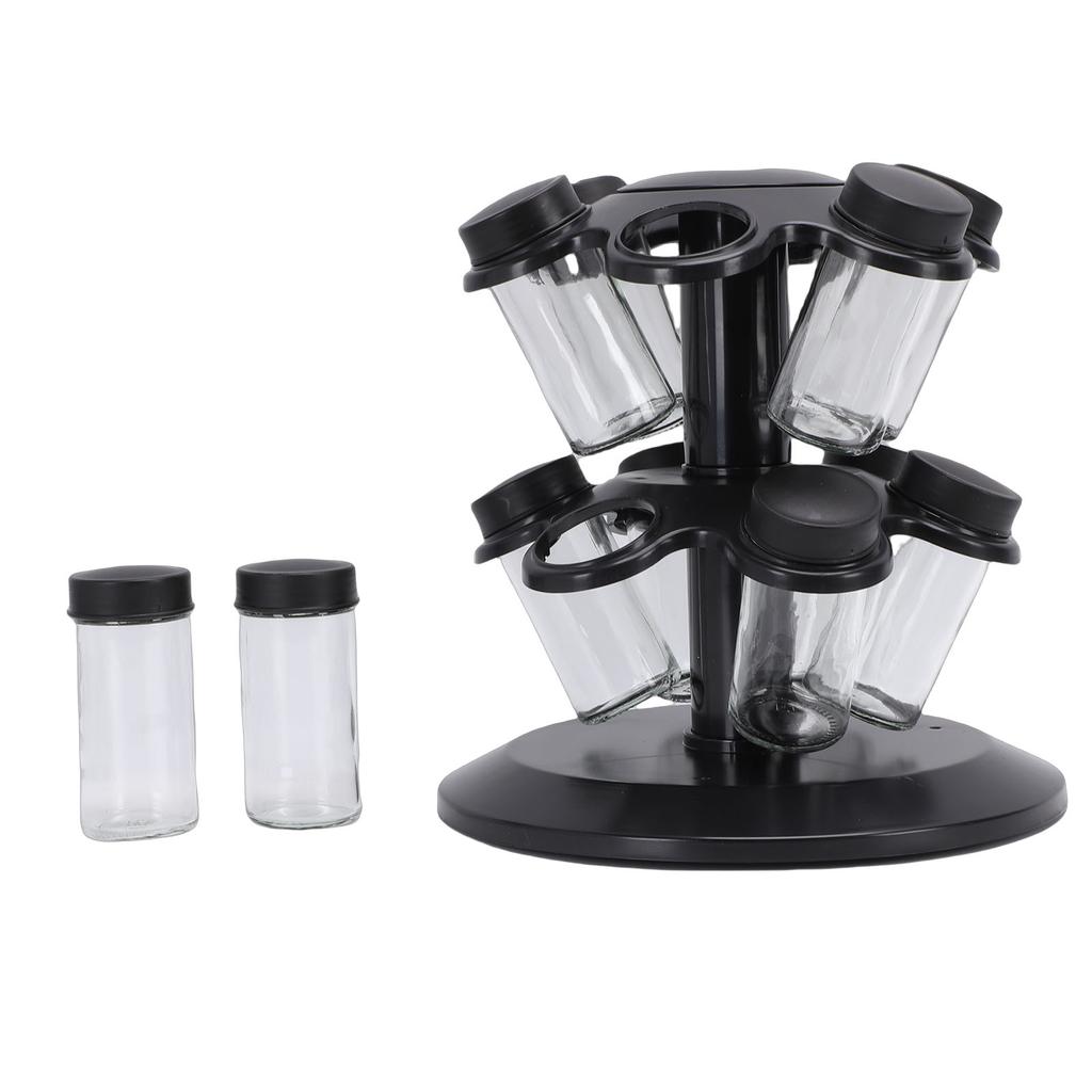 Revolving Countertop Seasoning Bottle Rack Kitchen Rotating Seasoning Jar Rack Condiment Holder Shelf