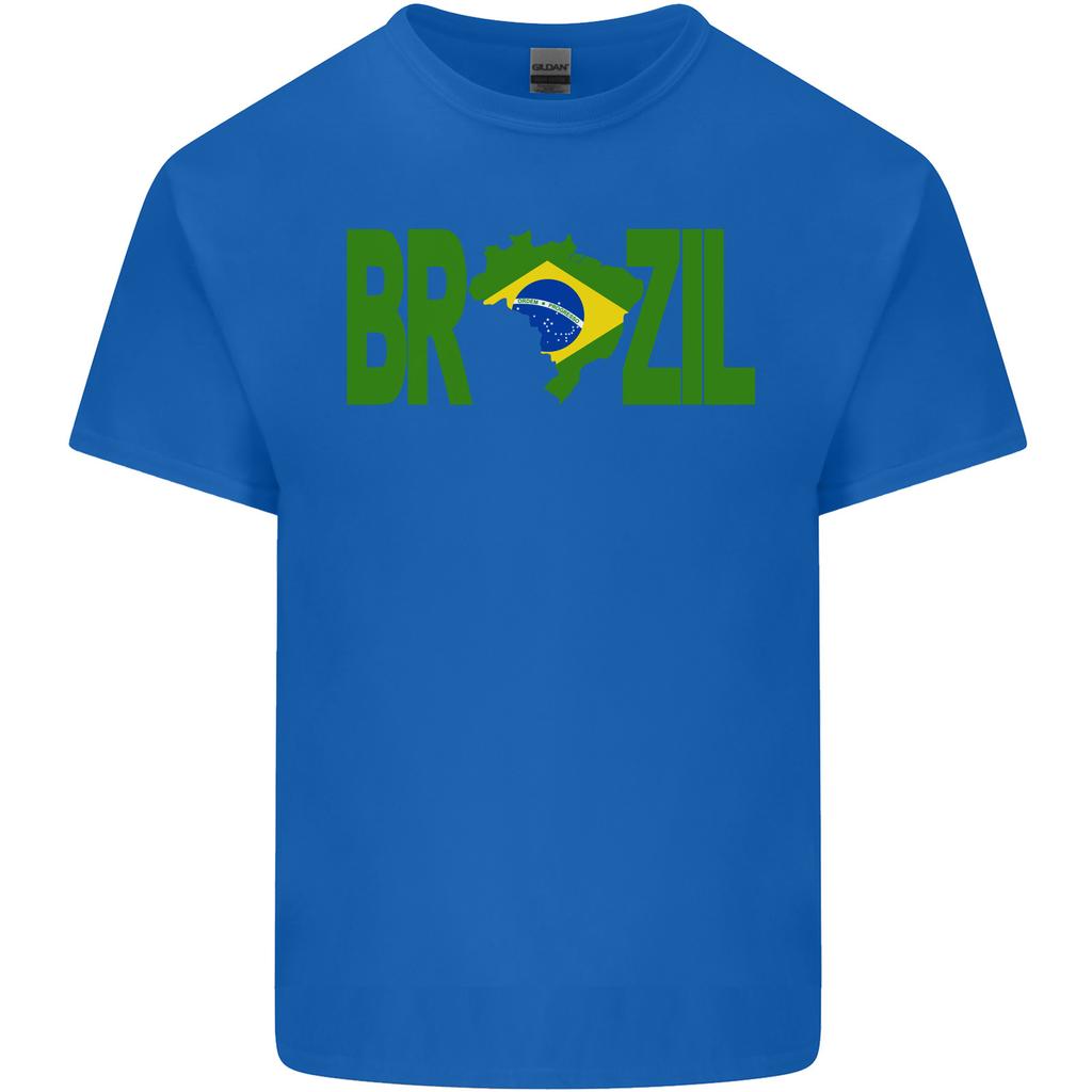 Brazil Football Brazilian Soccer Flag Mens Cotton Graphic T Shirts Woman Man Brazilian National Flag Pride Cotton Tee Tops