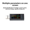 KWS-MX23 USB-Tester High Definition 1,06 Zoll IPS-Display Spannung Strom Leistungsmesser Voltmeter Amperemeter DC 4-30V 0-8A