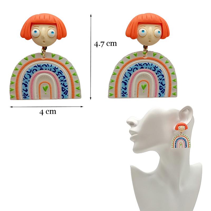 Top Sale Fashion Colourful Dangle Earrings for Women Accessories Stud Earring Pendientes New In Resin Earings