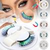 Halloween Colorful Magnetic False Eyelashes - Exaggerated, Glue-Free for Festival or Stage Performance