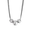Banyan Tree S925 Silver Women's Multi-layer Snake Chain Necklace with Brushed Ball Heavy Industry Design
