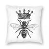 Queen Bee Vintage Honey Square Pillowcase Polyester Linen Velvet Printed Zip Decor Room Cushion Case
