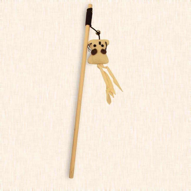 1 Pc Wooden Mouse Rods Plaything Environmental Pet Tease Cat Toys