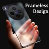 For VIVO X300 Case Thin Cover Clear Borderless Heat Dissipation Holes Housing with Metal Ring For VIVO X300 Pro Phone Casing