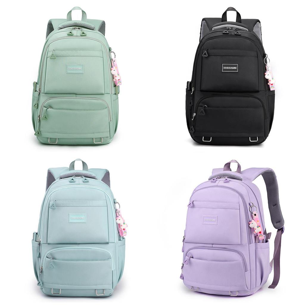 Mochila Escolar de Nailon Para Adolescentes Con Múltiples Compartimentos Diseño Impermeable Para Estudiantes