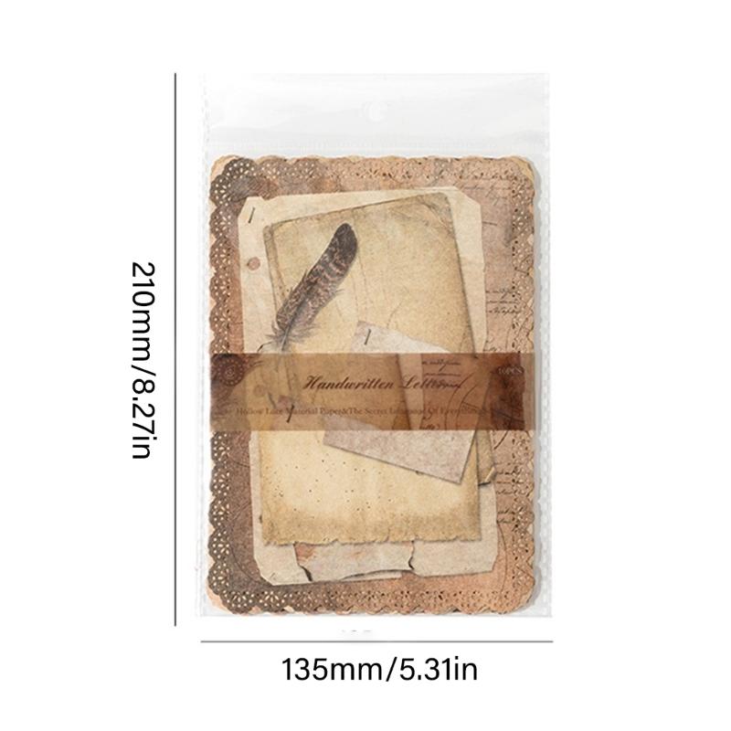 10Pcs Aesthetic Lace Patterned Paper Vintage Scrapbooking Background Paper for Scrapbooking Card Making Photo Album