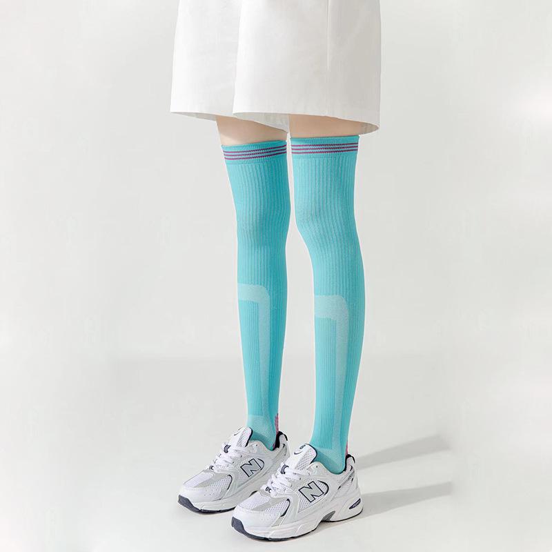 Women's Over-The-Knee Compression Socks for Running, Cycling, Marathon, Fitness, and Yoga - Slimming Leg Support.