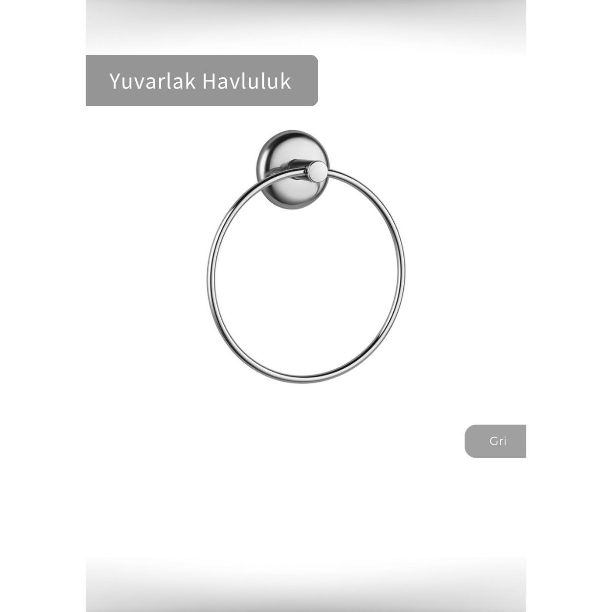 

Yuvarlak Havlu Askısı Paslanmaz Banyo Havluluk Düzenleyici Krom