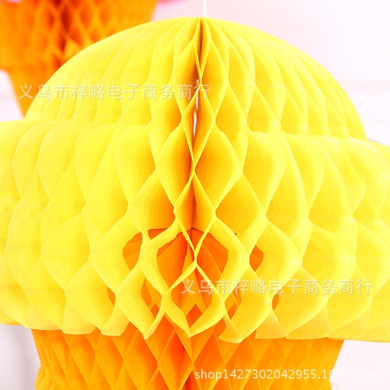 1PC Birthday Party Supplies Colored Ice Cream Honeycomb Ball Shopping Mall Window 61 School Decoration Paper Ice Cream