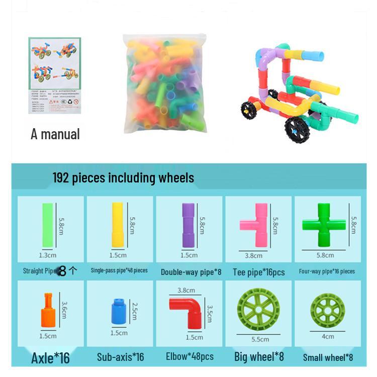 Kids' Plumbing Play Set: Interlocking Water Pipe Building Blocks for Toddlers