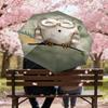 Charming Owl Design Umbrella: Perfect for Outdoor Adventures, Auto-Opening & Closing, Lightweight and Durable, Ideal as a Gift 036
