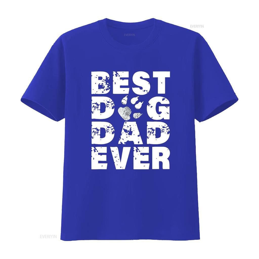 Best Dog Dad Ever T Shirt Father vintage Washed Versatile Stretched Slightly homme Top For Everyday Wear streetwear Stylish