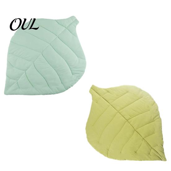 Non Slip Pet Mat for Furniture Leaf Shaped Mat, Soft Reversible Cat Sleeping Pad, Washable Indoor Padded Dog Bed Sofa Floor Crate Use Natural
