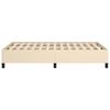 Bed Frame without Mattress Cream 120 x 190 cm Fabric