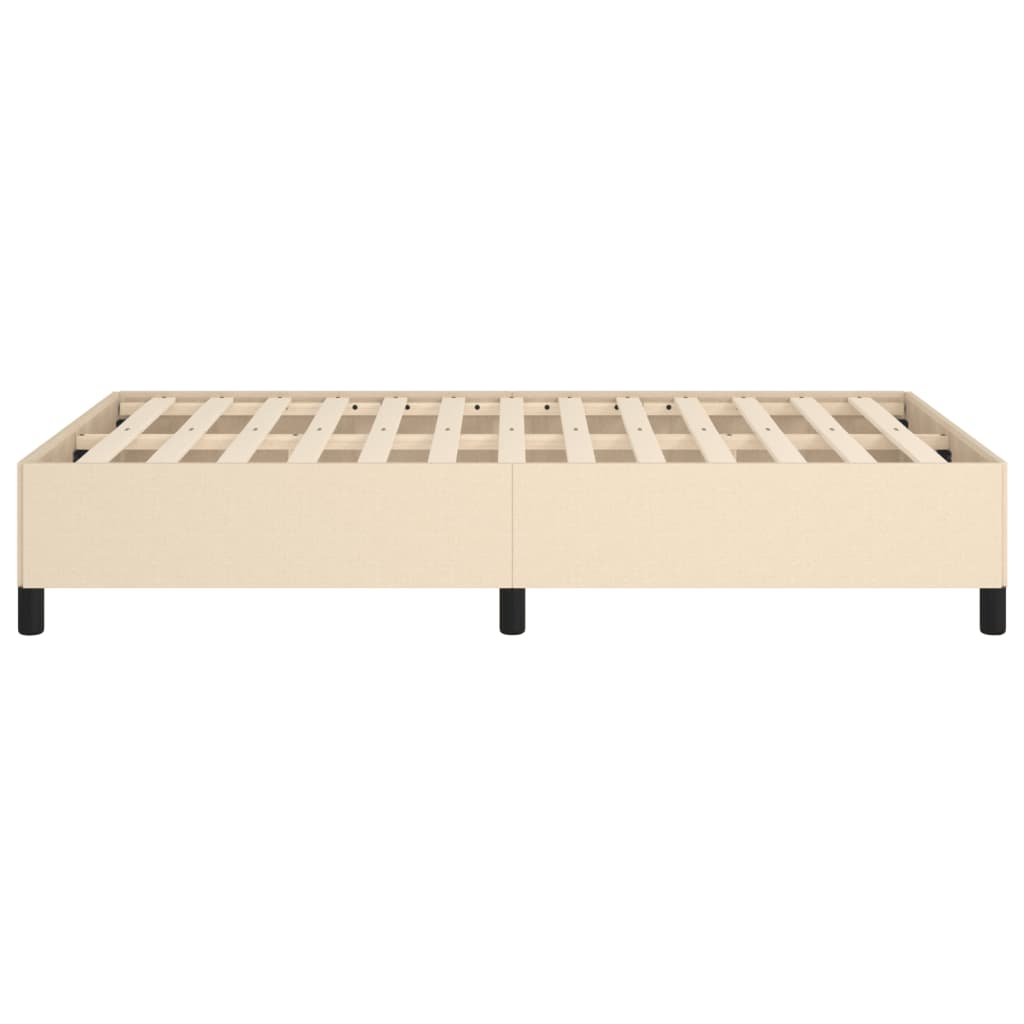 Bed Frame without Mattress Cream 120 x 190 cm Fabric