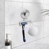 304 Stainless Steel Suction Cup Shaver Holder Shower Razor Hooks  For Bathrobes