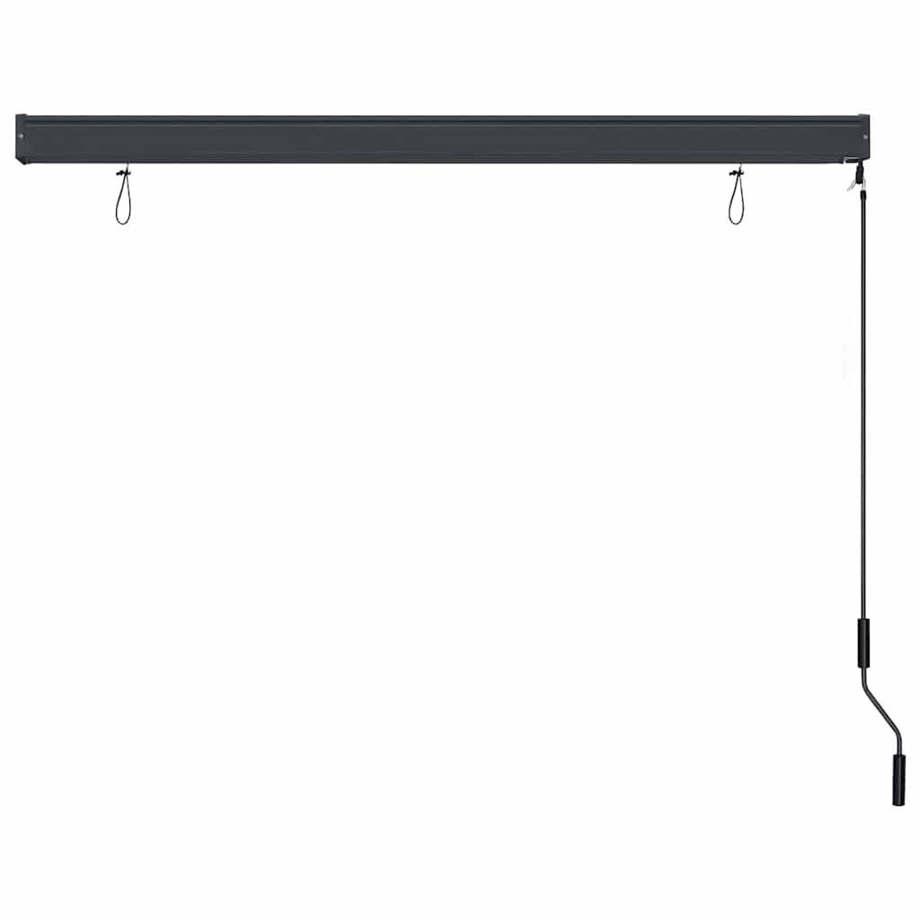 Anthracite Outdoor Roller Blind 180 x 250 cm Fabric and Aluminum