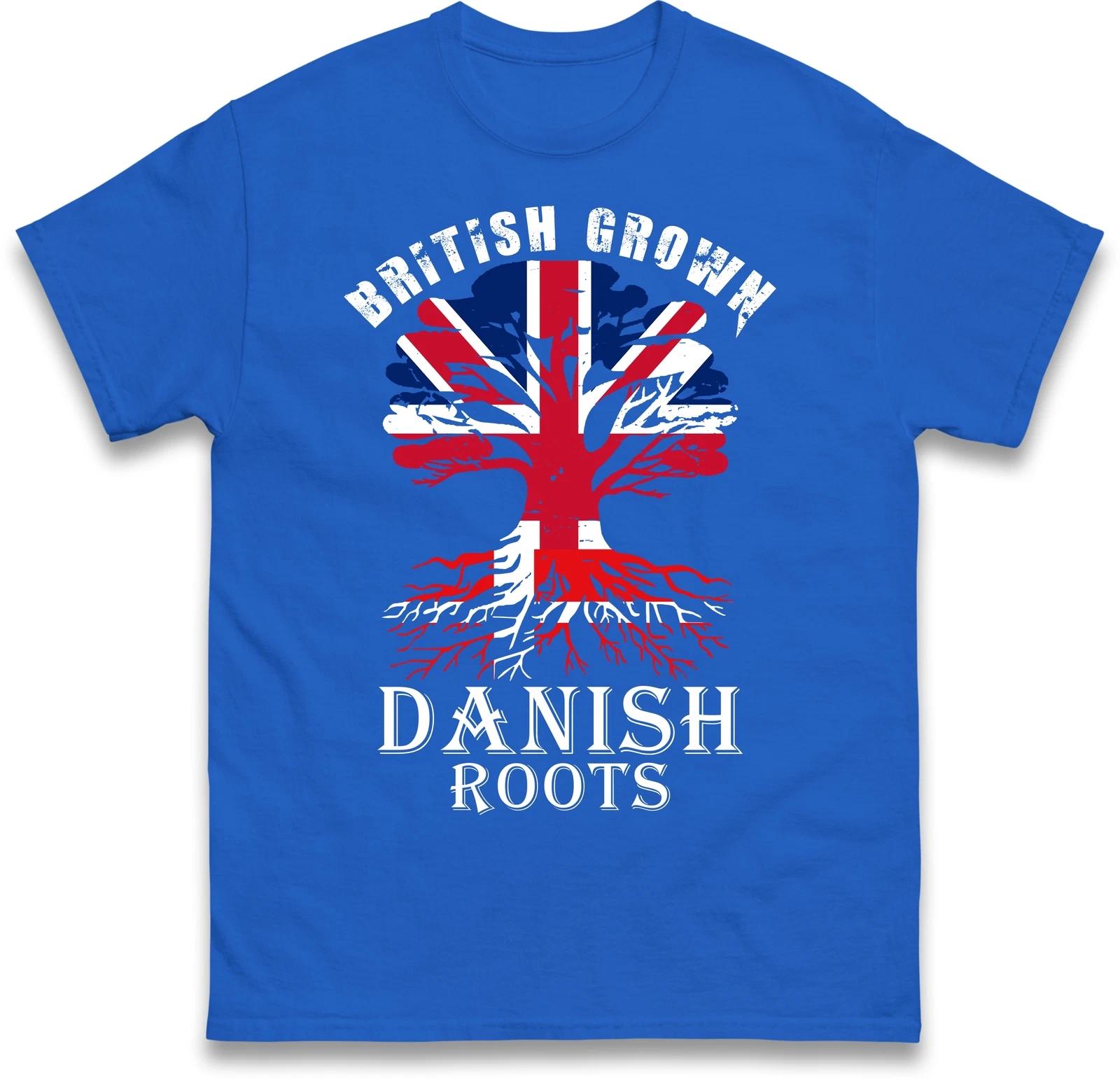 Great Britain T-Shirt, Danish Roots T-Shirt, patriot T Shirt, British Grown Tee L