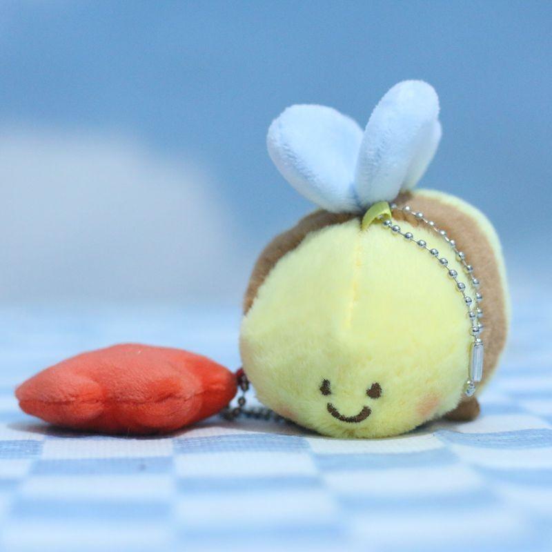 Adorable Cute Bumblebee Plush Toy Keychain Soft Stuffed Animal Key Holder