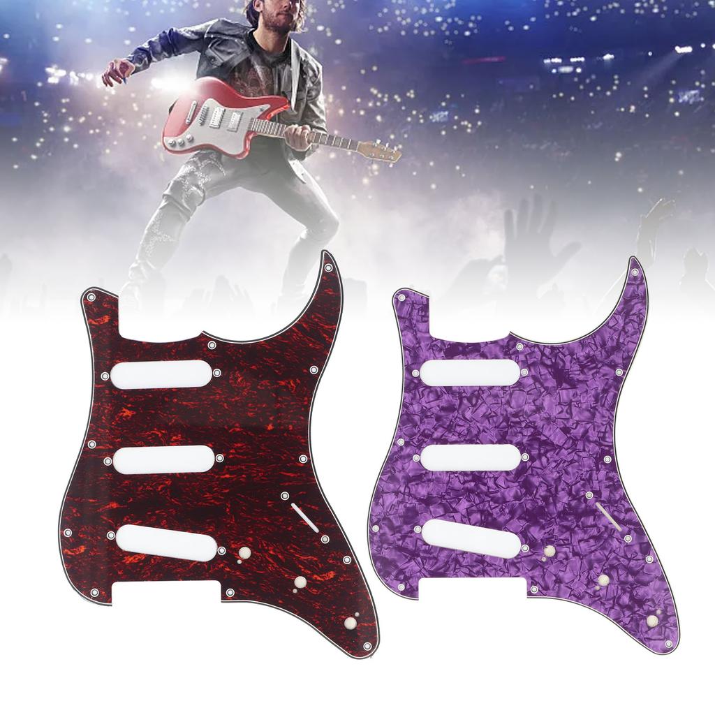 Electric Guitar Pickguard 11 Hole Plastic Front Pick Guard Replacement for Guitars