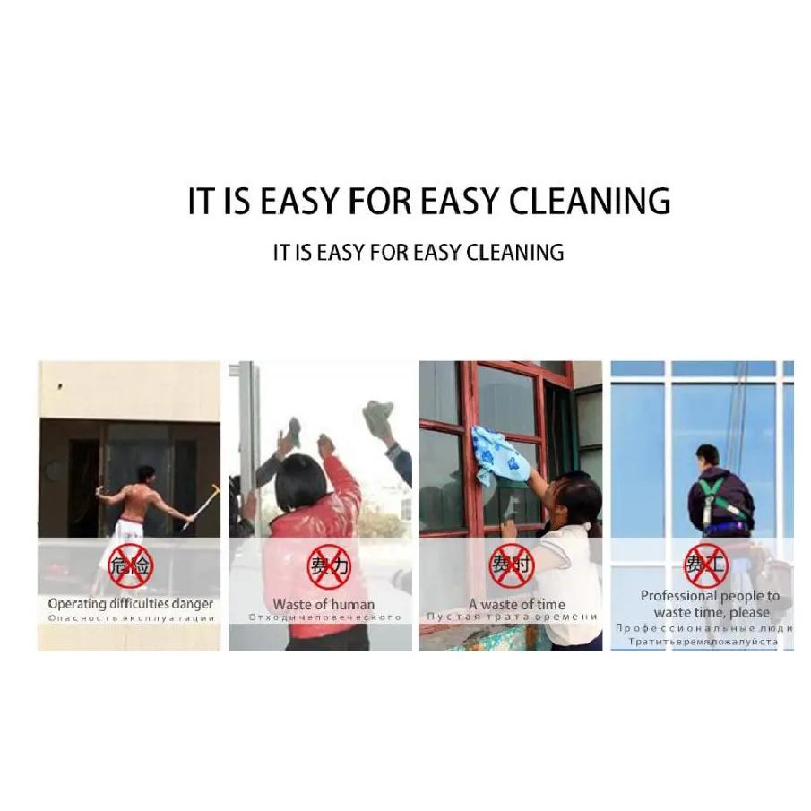 Magnetic Window Cleaner Wiper Double Side Wipe Brush Washing Glass Cleaning Washer Tools