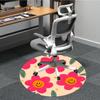 1pc Flower Smiley Office Round Rug, Non-slip, Soft and Durable Office Rug for Interior Decoration, Perfect for Office, Beautiful Decoration Yy26032407