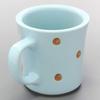 Ichikyu Mug Light Blue 9.2cm Mino Ware Mug Dot Sky Blue