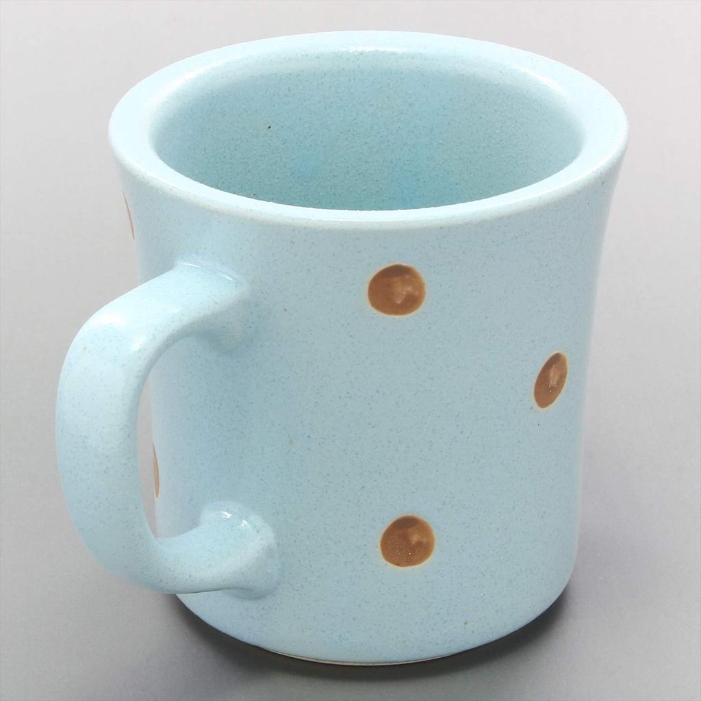 Ichikyu Mug Light Blue 9.2cm Mino Ware Mug Dot Sky Blue