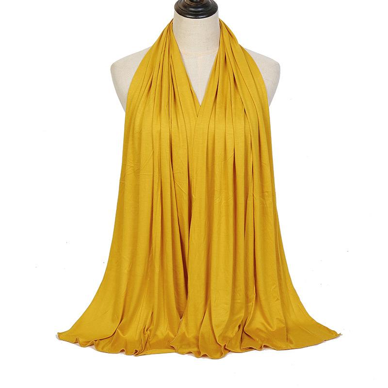 Modal Cotton Jersey Hijab Scarf For Women Stretch Shawl Plain Muslim Headband Fashion Solid Color Long Muffler 170*60cm