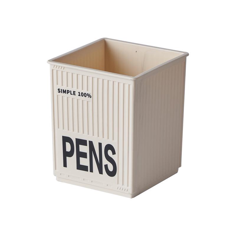 Creative Desktop Pen Holder - Large Capacity Plastic Storage Box for Students, Girls, and Offices