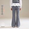 ASK JUNIOR Girls' Fleece-Lined Winter Casual Flared Pants