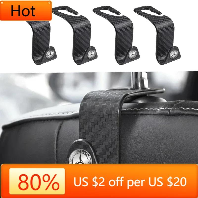 vwnct1 2025 New Car Seat Hooks Headrest Storage Hanger Car Interior Hanging Hook For Mercedes Benz AMG A B C E S class GLA GLC CLA GLK