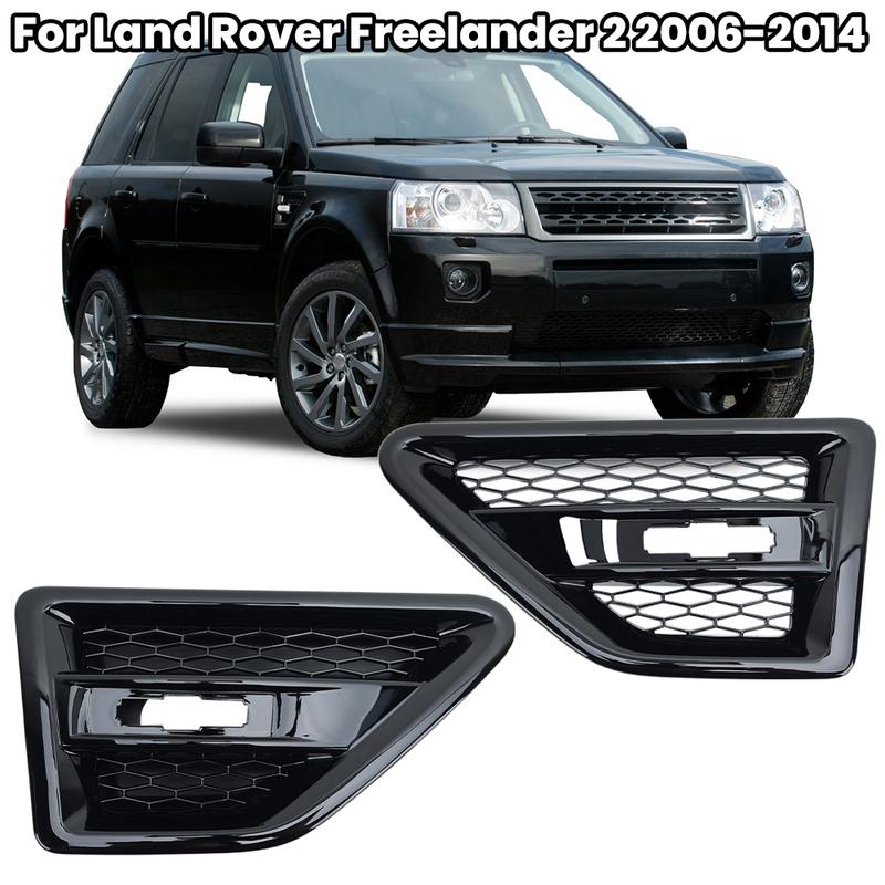 2PCS Side Air Vent Fender Grille Trim For Land Rover Freelander 2 2006-2014 Fender Wing Air Intake Grille Vent Car Accessories