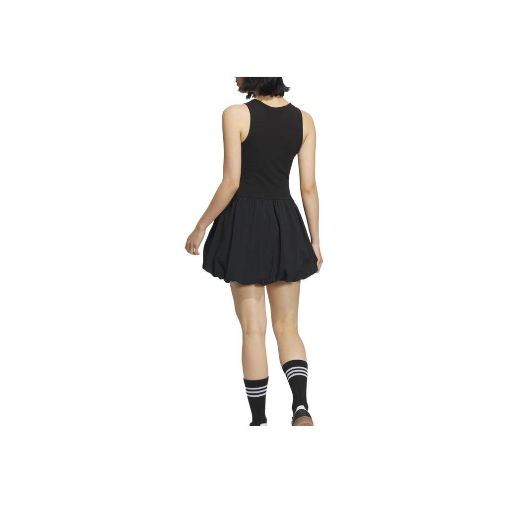 adidas Originals Bubble Dress Comfortable Casual Simple Versatile Sleeveless Dress Women Dresses Black KE5074