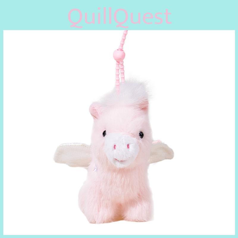 Plush Pony Angel Toy Keychain Soft Short Children Collectors Festival Doll Gift