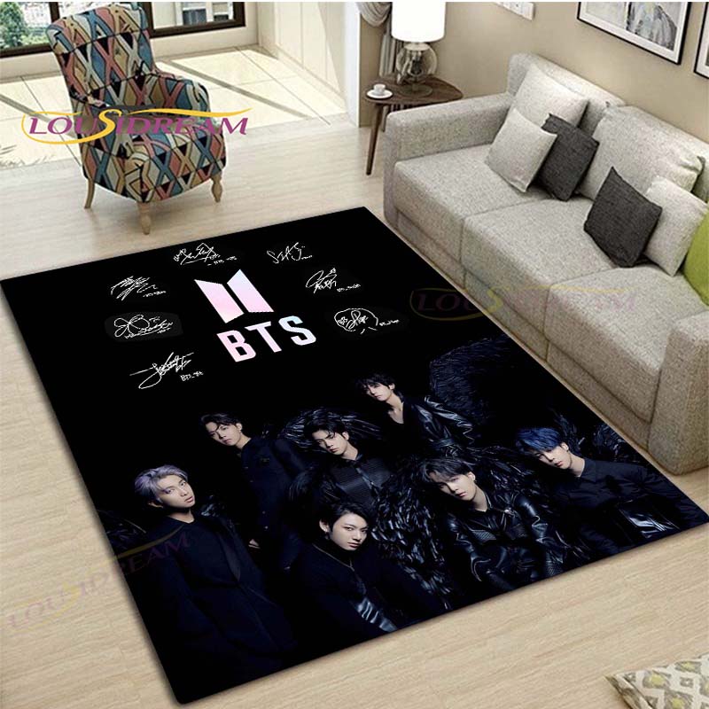 Kpop Bangtan Boys BTS Carpet Rug Kids Carpets Living Room Tea Table Mats Bedroom Rug Washable Floor Mats Household Area Mat