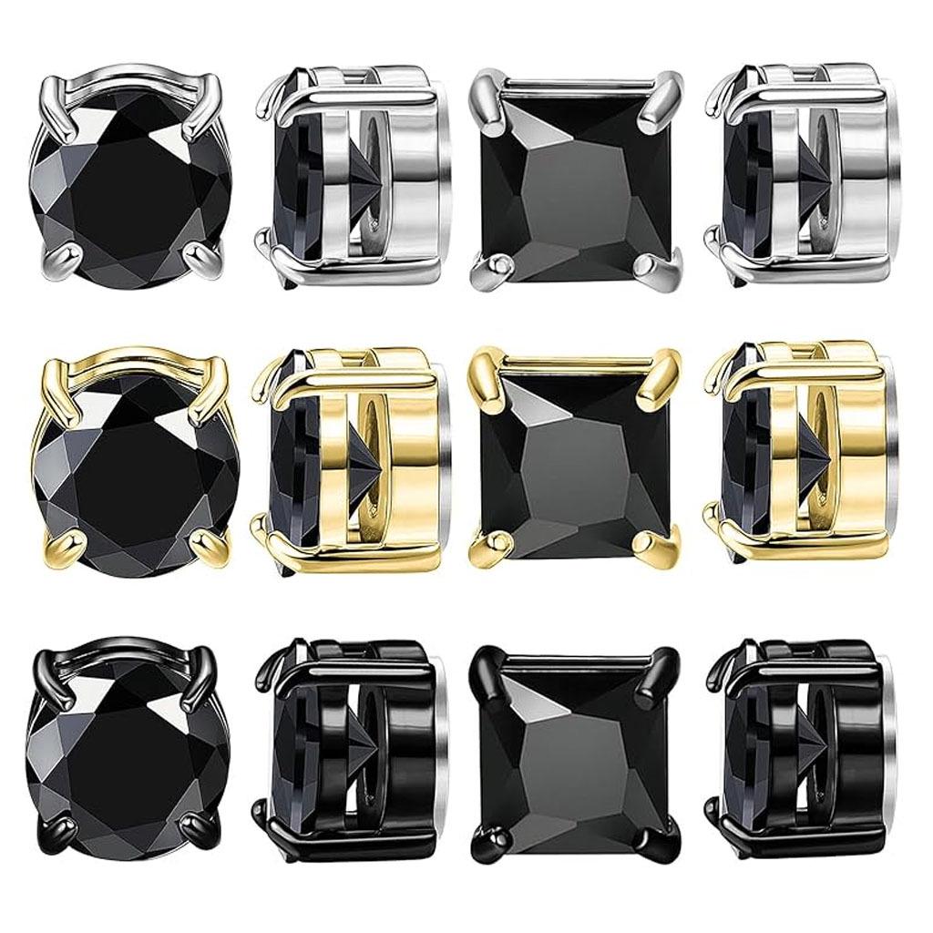 Unisex Zirkon Magnet Ohrclips ohne Piercing - Trendige Fake Stecker