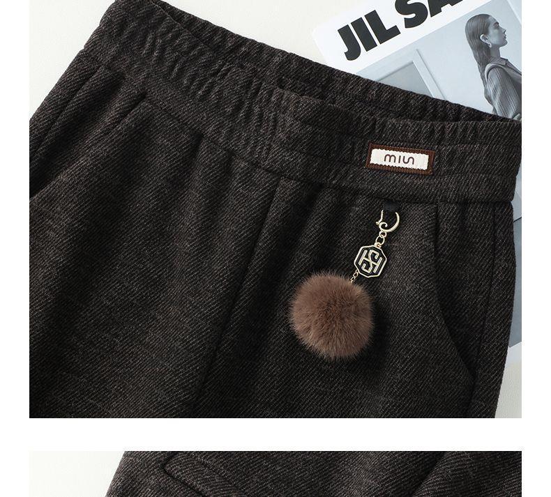 Autumn/Winter 2025 High-Waist Loose Pants for Seniors - Thick Casual Straight-Leg with Pockets