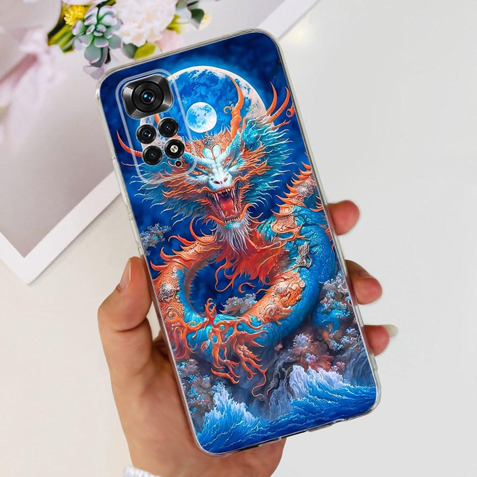 For Xiaomi Redmi Note 11 Case Note 11s Cover Popular Butterfly Dragon Soft Silicone Clear Case For Redmi Note 11S 5G Note11 Capa
