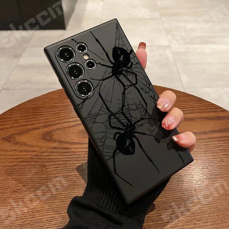 Spider Pattern Anti-drop Phone Case For Samsung Galaxy S24 Ultra S23 FE S22 S20 Plus A73 A72 A71 A55 A54 A51 A50 A35 A15 Cover