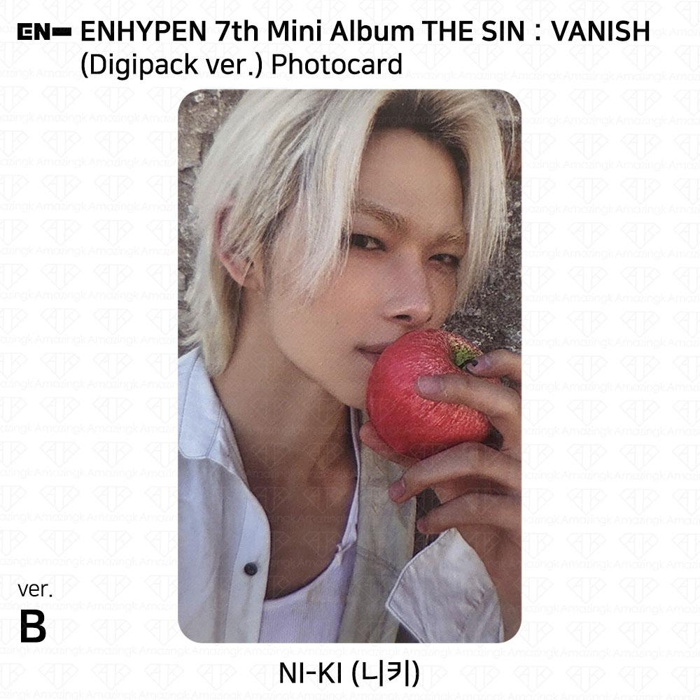 ENHYPEN Das 7. Mini-Album THE SIN:VANISH Digipack-Version. Fotokarte KPOP K-POP