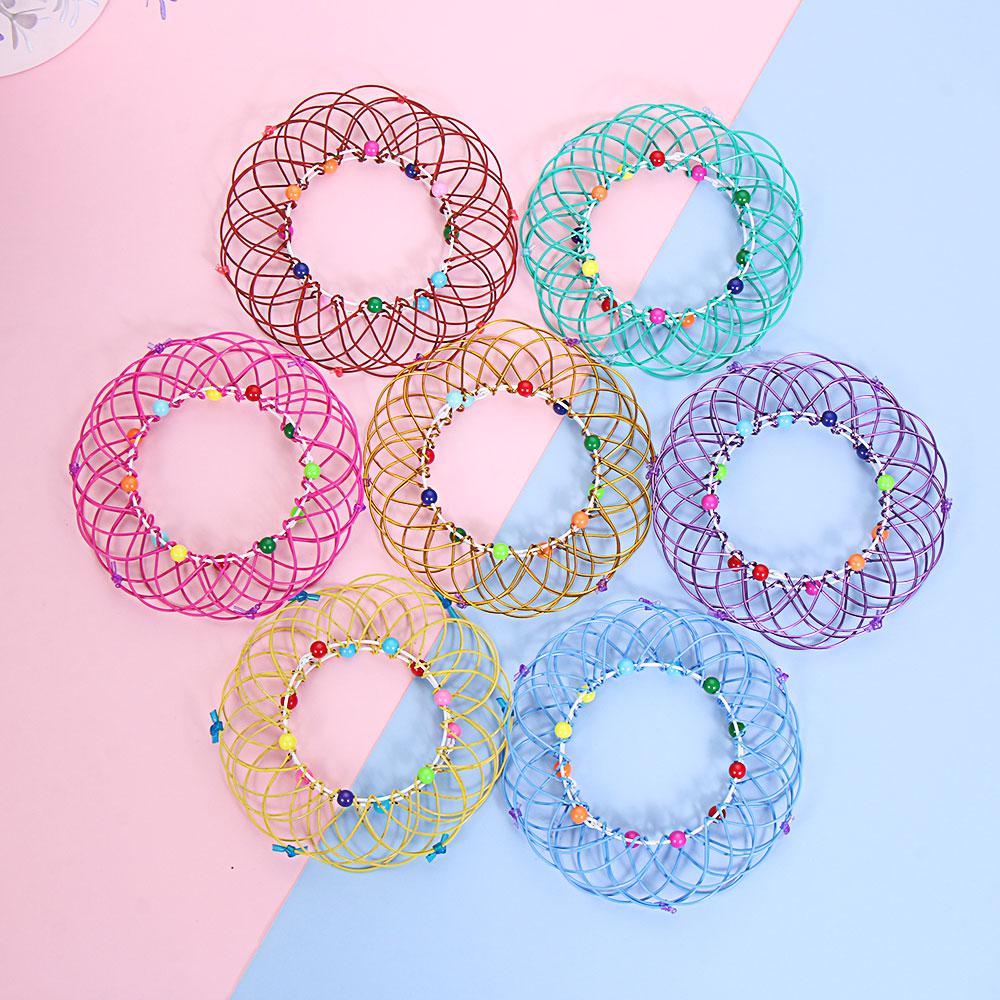 Changes Molds Magic Mandala Flower Basket Magic Hoop Toy Handmade Wire Toy Creative Finger Toys