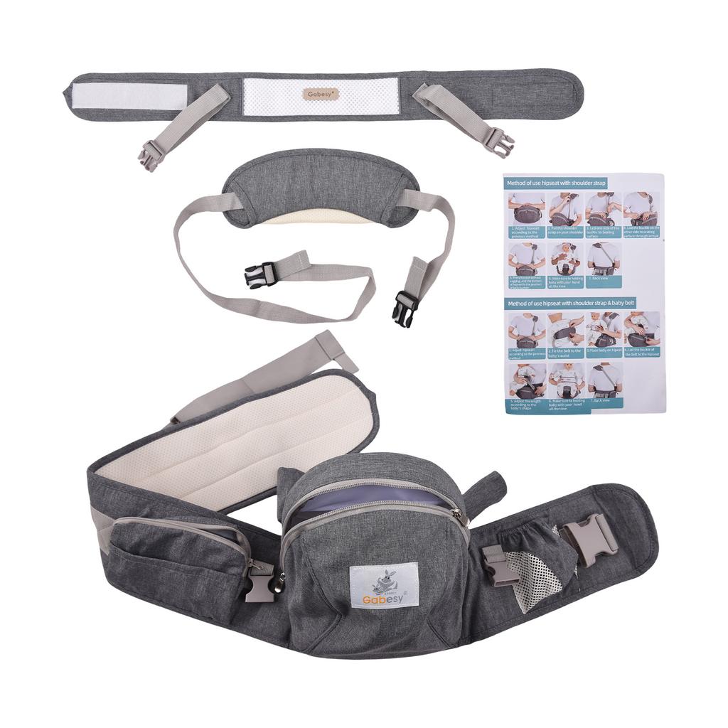 4 In 1 Baby Growth Carrier with Hip Seat Newborn To Toddler 0 44 Lbs Ergonomic Infant Carrier with Safety Belts