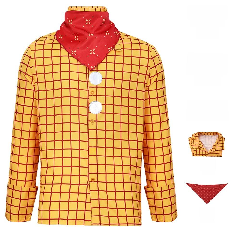 Kostým Woody z Toy Story z polyesterové látky pro Halloween a hraní rolí