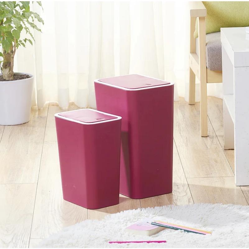 Cartoon Card Captor Sakura Pink Plastic Waste Bin With Lid Kitchen Household Cute Large Ashbin Bucket Creative Pressed Trash Can