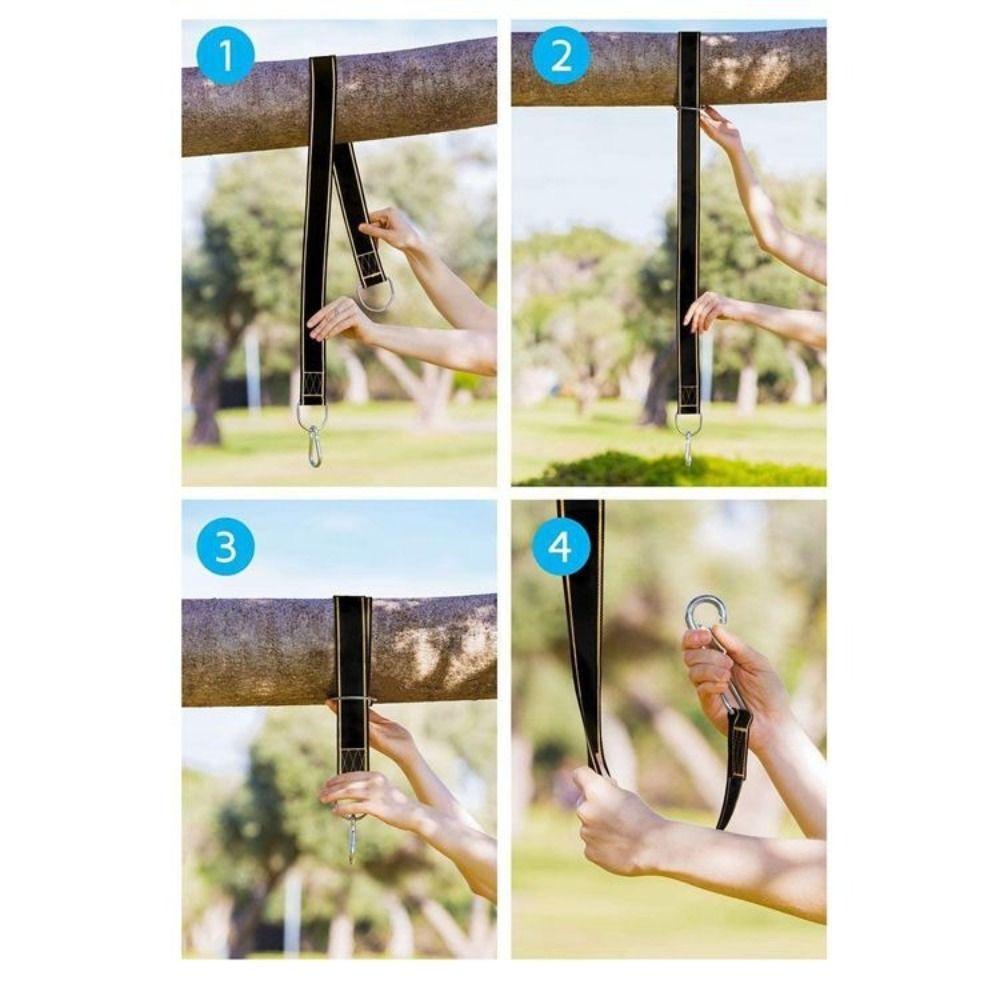 Safer Lock Carabiners Swing Straps 1.5m Length Tree Protectors Hammock Tree Straps  Hammock Setup