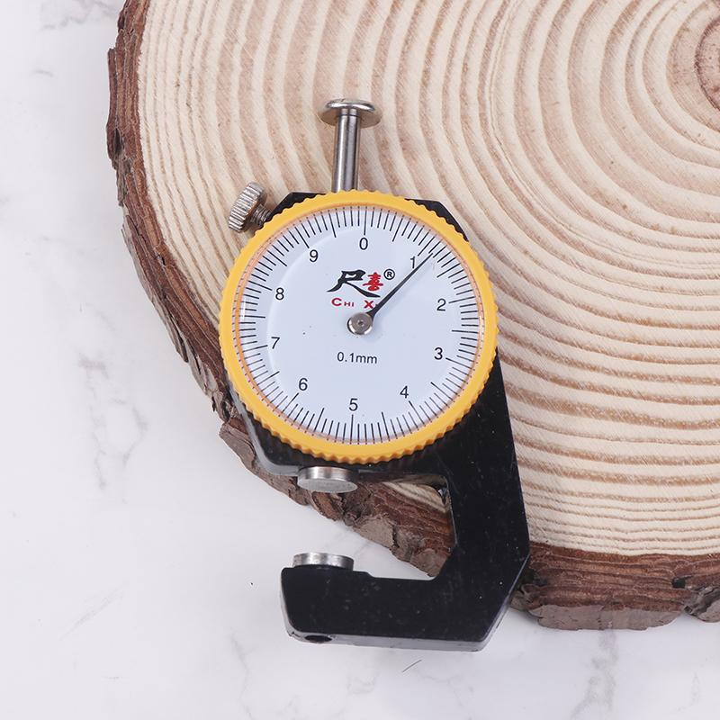 Leather Gauge Thickness 0-10Mm Accuracy 0.1Mm Dial Paper Meter Tester For Hollow Pipe Or Circular Tube Caliper Measuring Tool